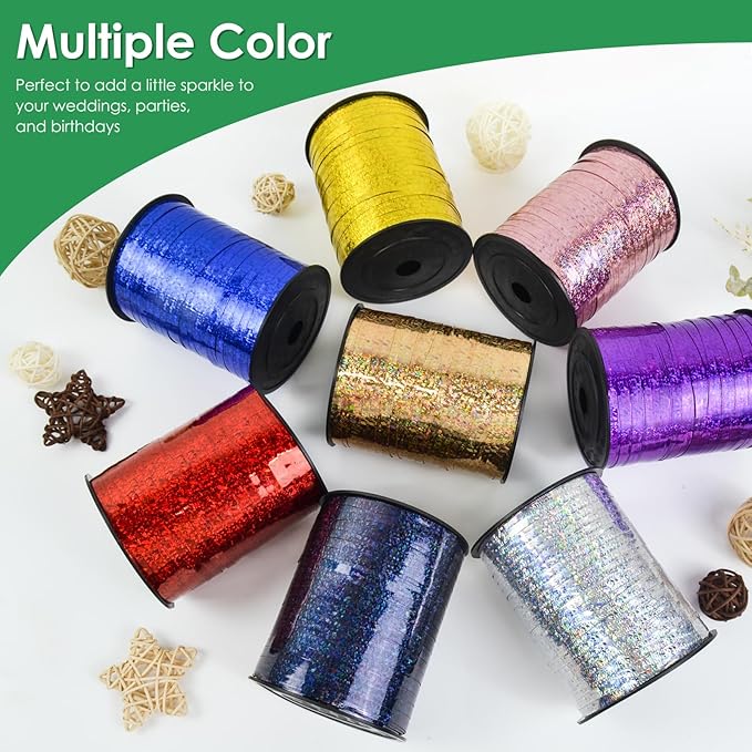 Green Curling Ribbon 500 Yard, Shiny Metallic - Image 5