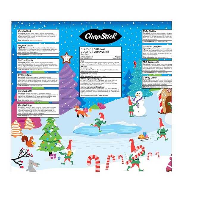 ChapStick 12 Days of Holiday Advent Calendar Lip Balm Gift Set - Image 10