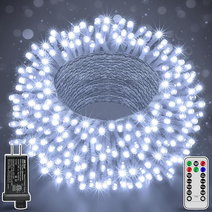 196FT 600LED Christmas Lights Outdoor Waterproof, 8 Modes Christmas Tree Lights by Ccinny
