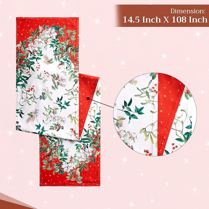 Maison d' Hermine Table Runner 100% Cotton Double Layer Table Runners 108 - Image 4