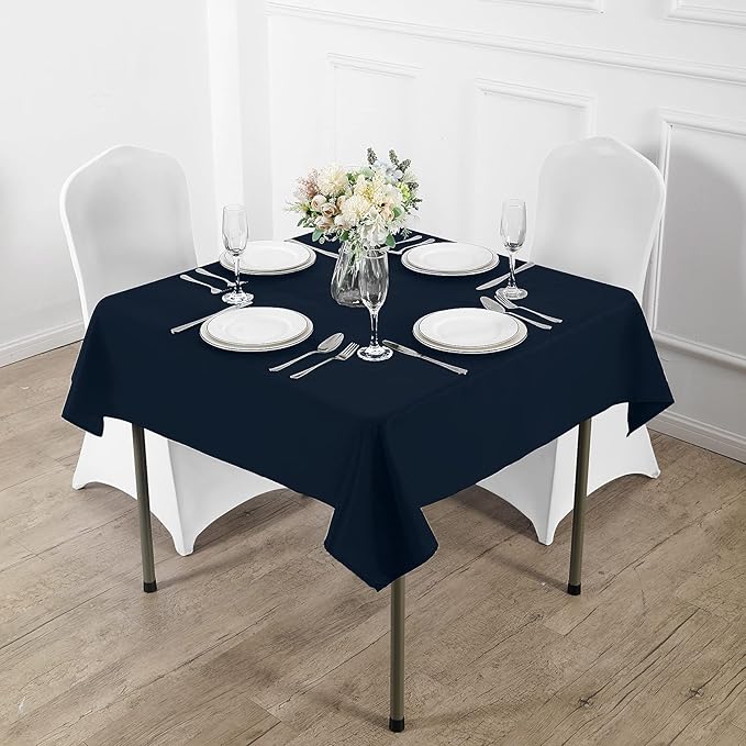 Fokitut 2 Pack Waterproof Square Tablecloth, 70x70 Inch, Stain Resistant and - Image 5