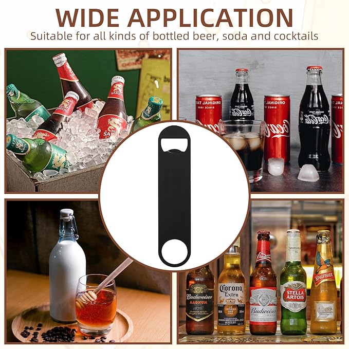 100 Pack Flat Beer Bottle Opener 7 inch Stainless Steel Flat Bottle Opener - Image 7