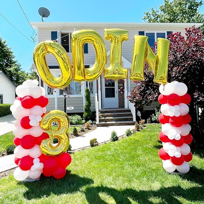 Letter Balloons Gold, 40 Inch Alphabet Name Balloon, Large Self Inflating - Image 3