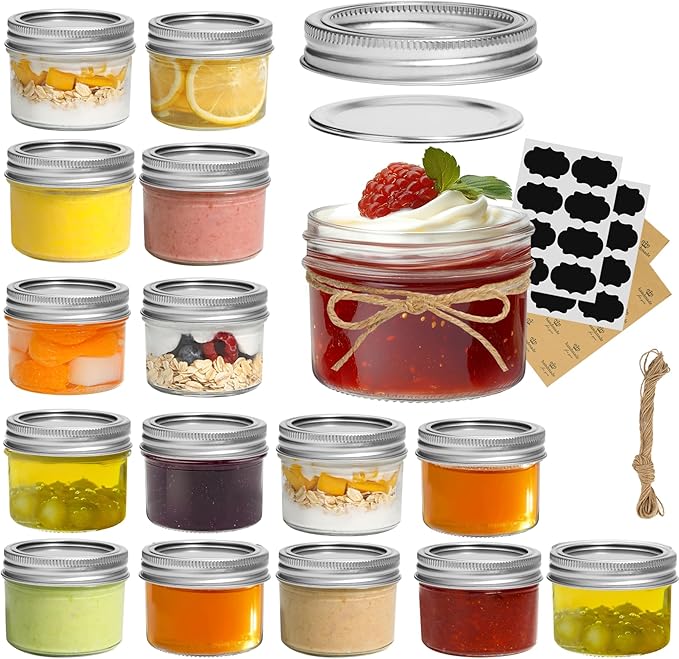 ComSaf Mini Mason Jars 4oz - Image 9