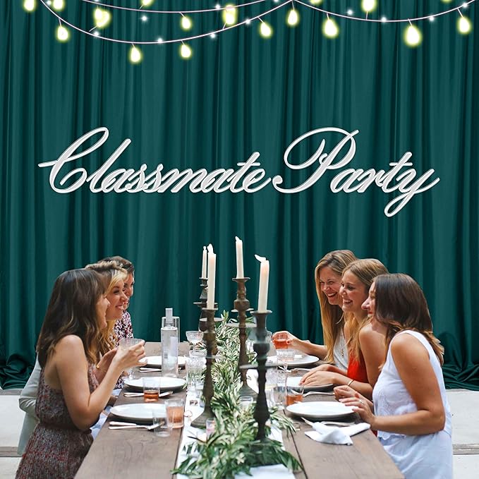 MEETSKY 10ft x 8ft Hunter Green Backdrop Curtains - Image 3