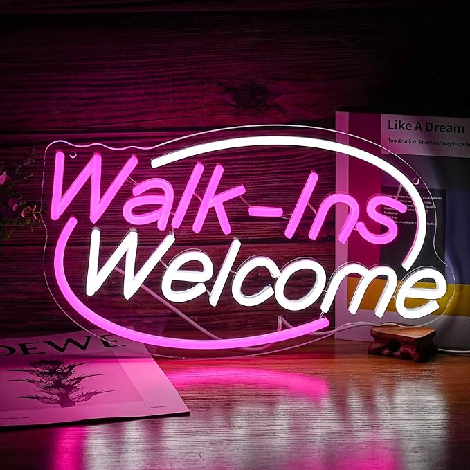 Walk-Ins Welcome Neon Sign, Neon Sign - Image 2