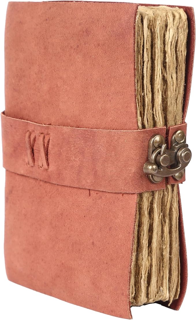Vintage Leather Journal Handmade Buffalo Non-Refillable Deckle Edge Paper – by KomalsPassionLeather
