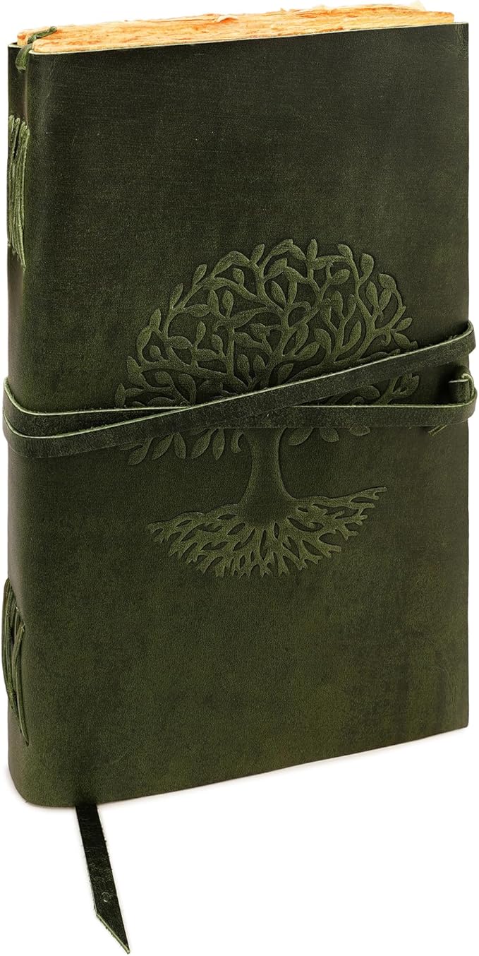 LUXEORIA Tree Of Life Leather Journal by Luxeoria