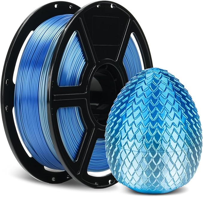 FLASHFORGE Silk Dual Color Filament, Smooth Color-Changing 3D Printer Filament by FLASHFORGE