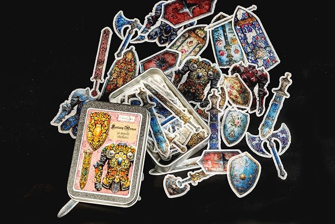 Fantasy Armor Sticker Tin 30 Stickers - Image 3