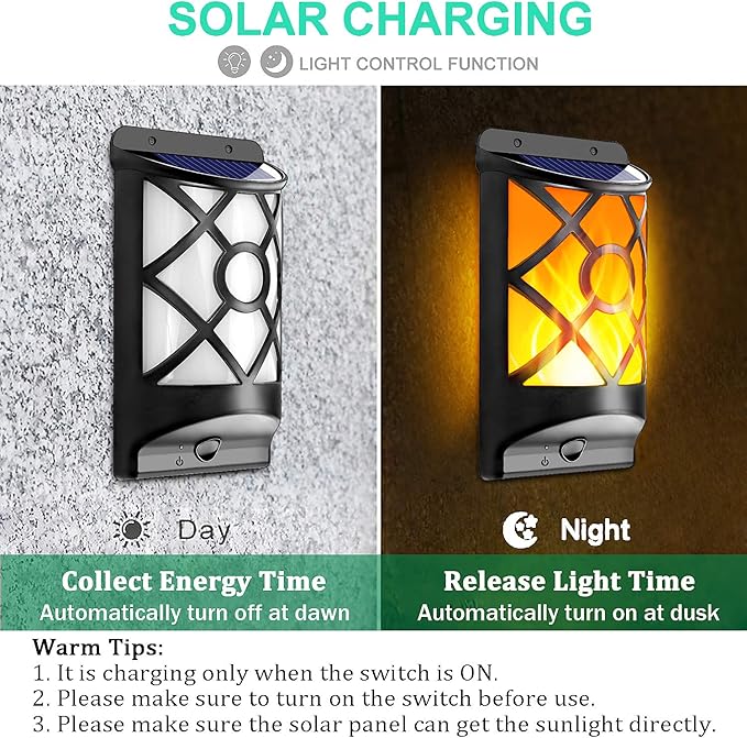 6 Pack Solar Flame Lights Outdoor Waterproof - Image 5
