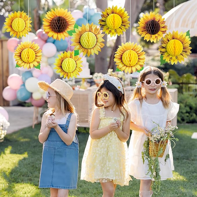 SUNBEAUTY 9 PCS 10 Inches Sunflower Decorations - Image 5