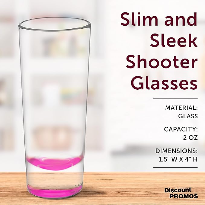 DISCOUNT PROMOS Cordial Shooter Shot Glasses 2 oz. Set of 10, Bulk Pack - Image 4
