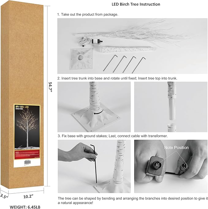 Lightshare LED Birch Tree - Image 4
