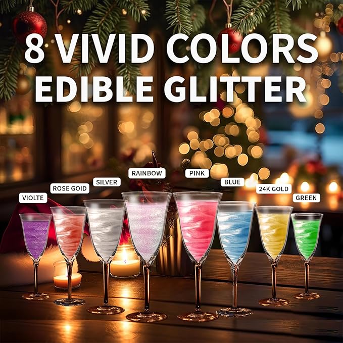 Edible Luster Dust 8 Colors Set - Image 2