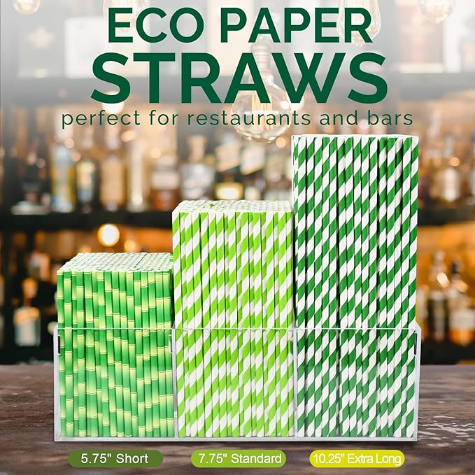 5.75 inch Short Bamboo Paper Straws & Stirrers - Image 5