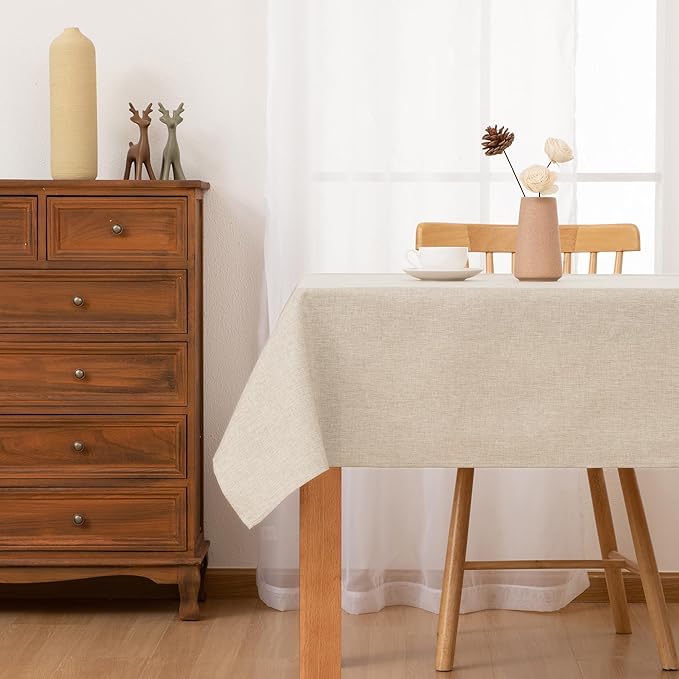 Hiasan Faux Linen Rectangle Tablecloth - Image 3