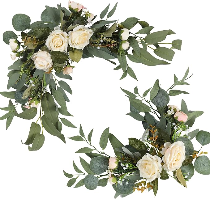 H&W 2pcs Artificial Wedding Arch Flowers by HW