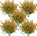 10 Bundles Artificial Fake Flowers, Faux Outdoor Plastic Plants UV Resistant by Grunyia