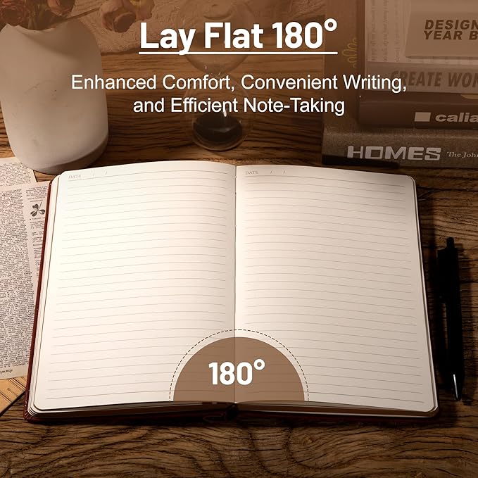 CAGIE Compass Leather Notebook Journal - Image 4