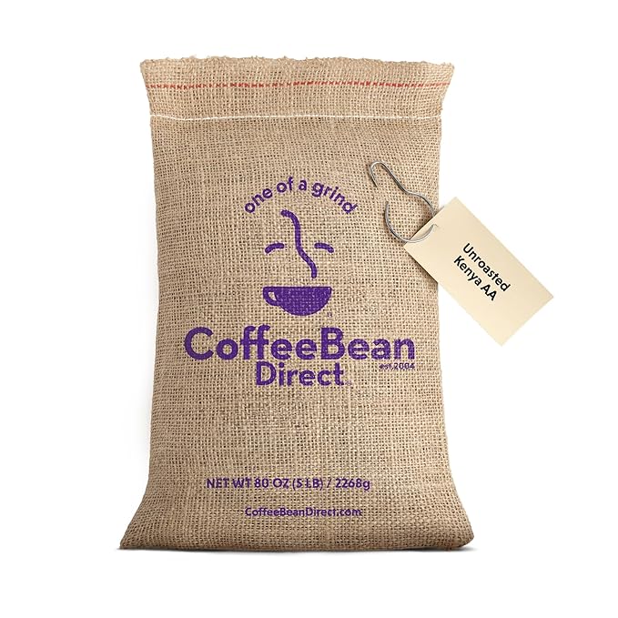 Coffee Bean Direct Unroasted Kenya AA, 5 Pound by CoffeeBeanDirect