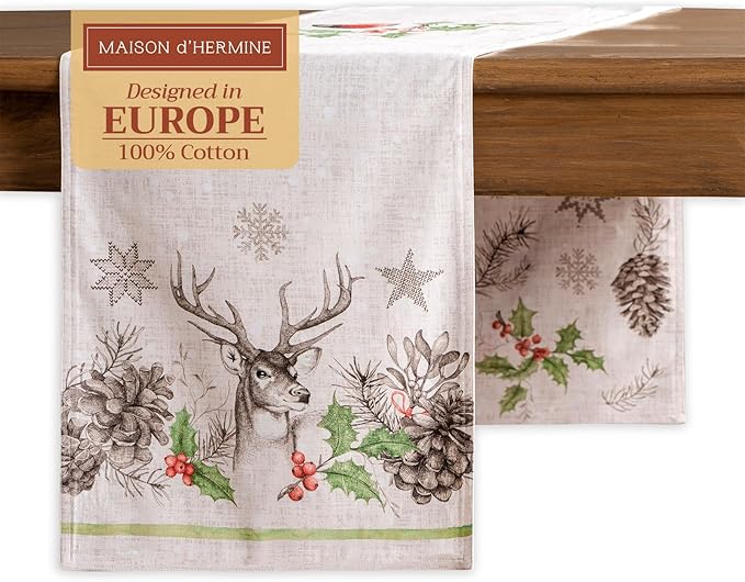 Maison d' Hermine Table Runner 100% Cotton Double Layer Table Runners 72 inches by MaisondHermine