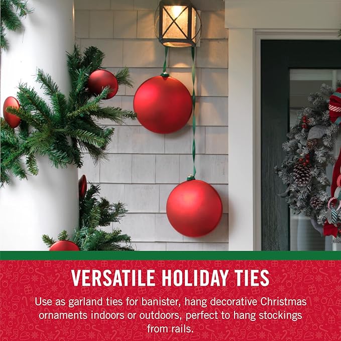 VELCRO Brand Holiday Garland Ties or Cable Straps | Hang Garlands, Lights or - Image 4