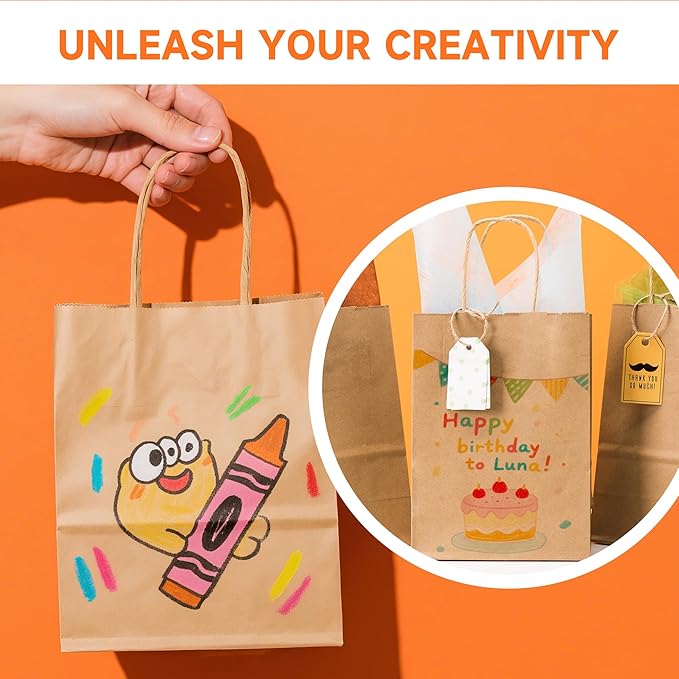 METAPRINT Brown Paper Gift Bags - Image 4