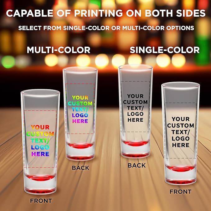 Custom Cordial Shooter Shot Glasses 2 oz. Set of 10, Personalized Bulk Pack - Image 6
