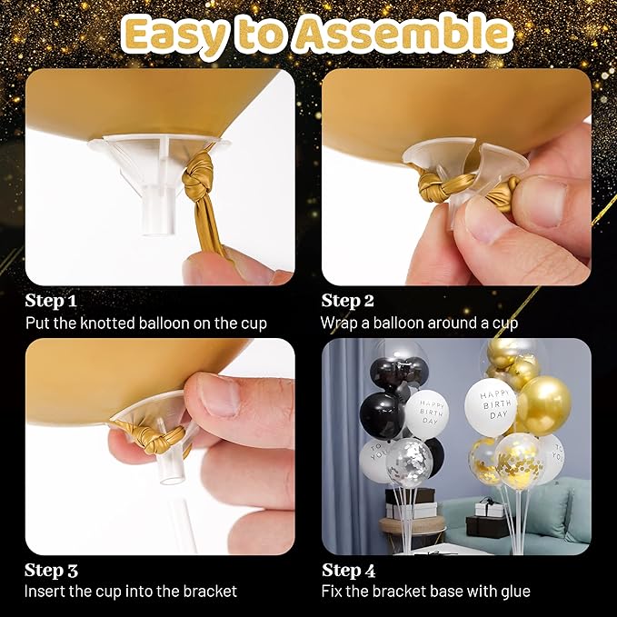 JOYYPOP 6 Sets Balloon Stand Kit, Balloon Sticks - Image 4