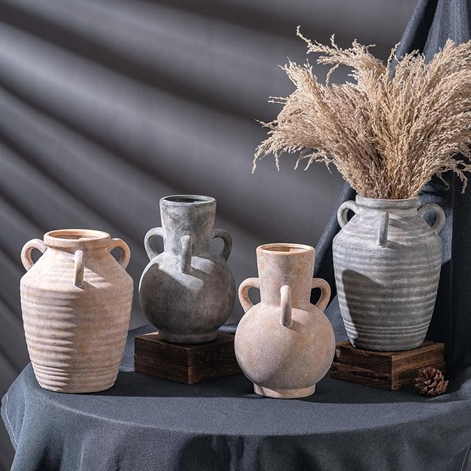 Grey Terracotta Ceramic Vase - Image 7