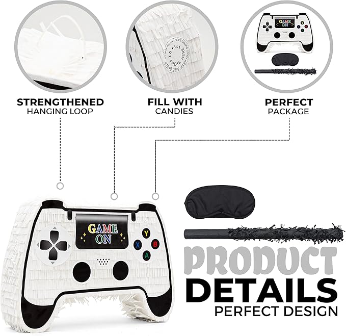 White Game Controller Pinatas Bundle - Image 3