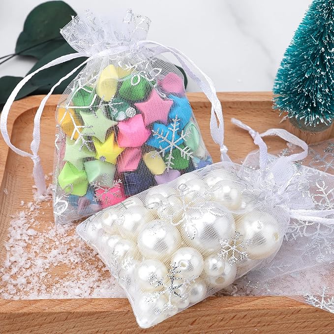 jijAcraft 3x4 Inch Christmas Organza Bags - Image 6