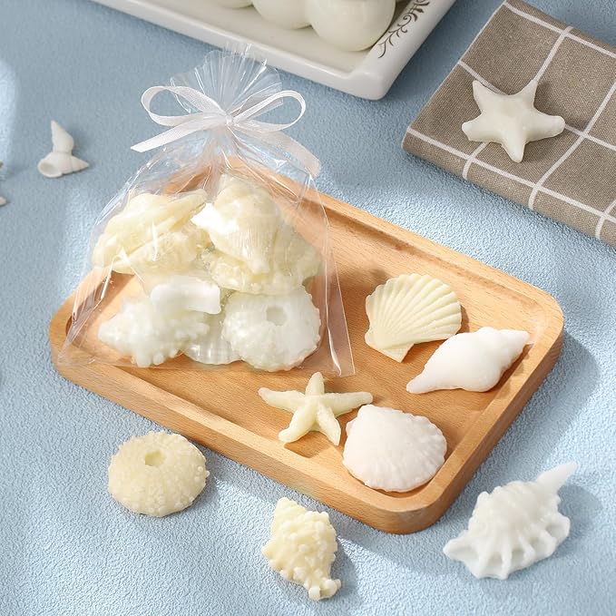 200g Sea Glass Soap Decor White Seashell Decorative Soaps - Image 3