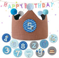 Reusable Birthday Crown with Numbers, Kids Birthday Hat Fabric Crown Pertain by Ulibanner