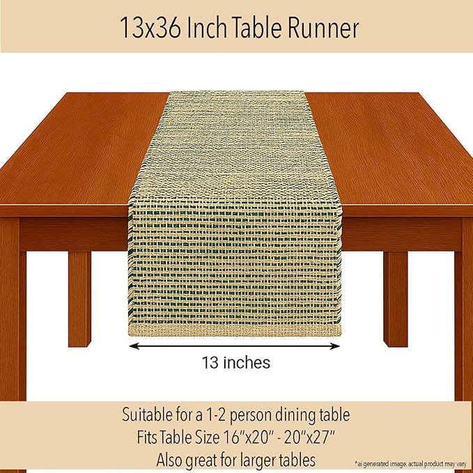 Chardin home Natural Jute Table Runner 13x36 Inch – Vintage Boho Rustic Table - Image 4