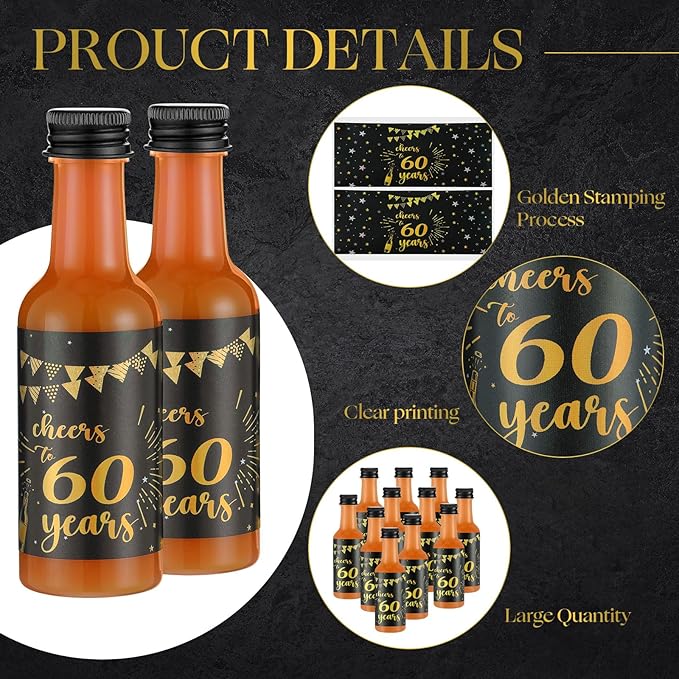 Vesici 50 Pack Mini Liquor Bottles 1.7oz Shot Mini Wine and Champagne Bottle - Image 4