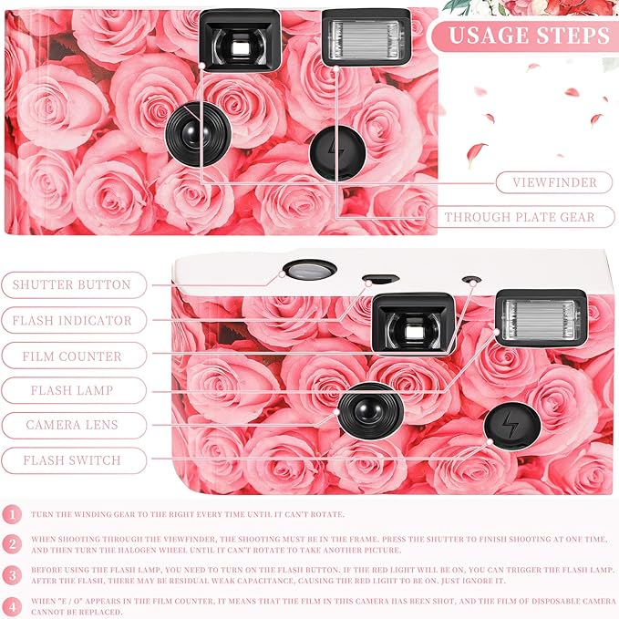 12 Pack Disposable Camera Bulk for Wedding 34 mm Single Use Film Camera - Image 5