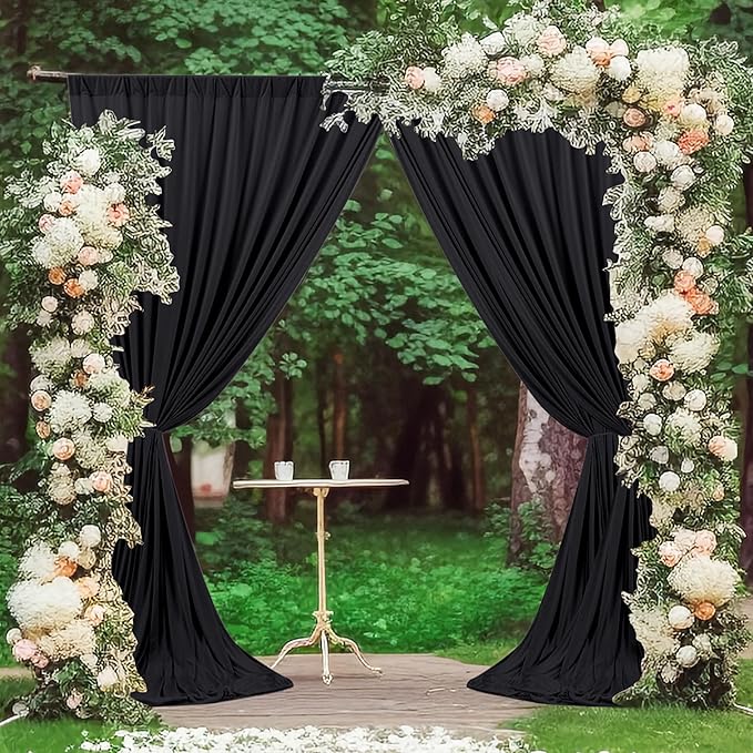 MEETSKY Black Backdrop Curtains - Image 4