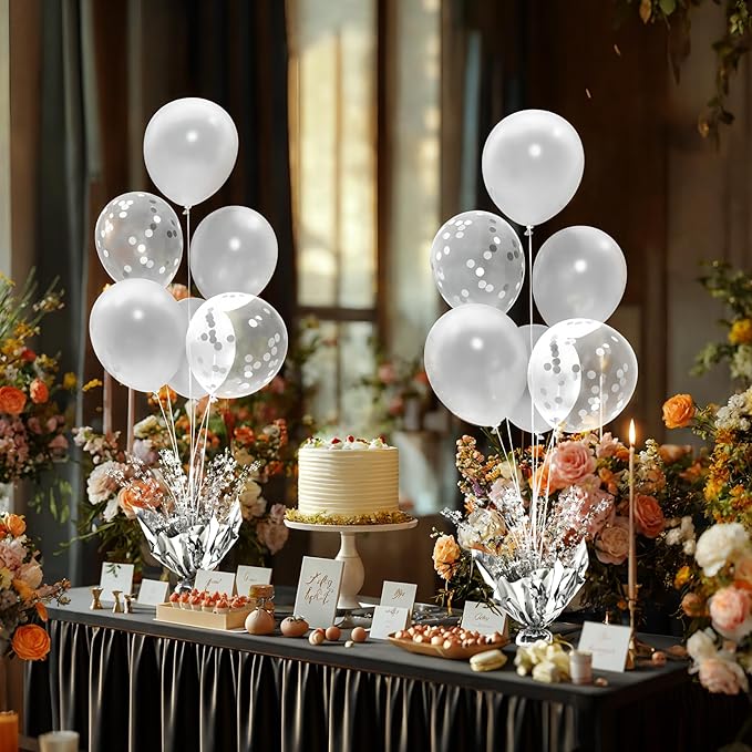 4 Set Silver Balloon Centerpieces - Image 4