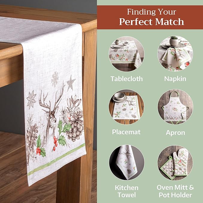 Maison d' Hermine Table Runner 100% Cotton Double Layer Table Runners 72 inches - Image 5