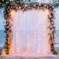 Fomcet Pink Tulle Backdrop Curtains by Fomcet