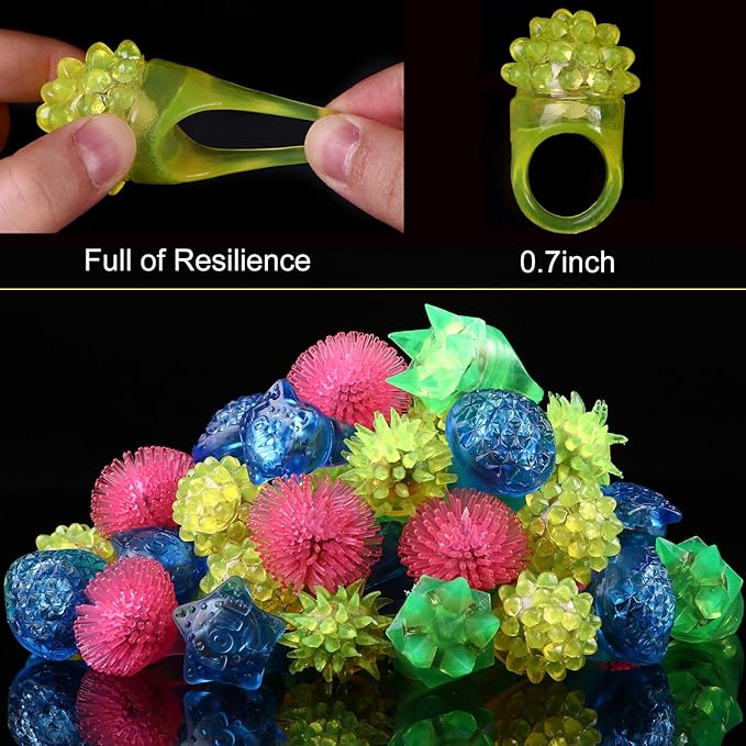 36 Pack LED Glow Rings Halloween Party Favors - Image 5