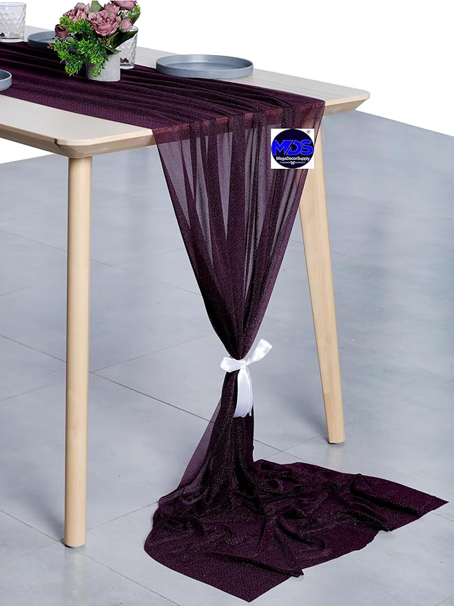 MDS 2 Pack 14ft Chiffon Table Runner 29 x 170 Inches Sheer Wedding Runner - Image 3