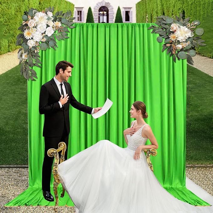 10ft x 10ft Emerald Green Backdrop Curtains - Image 5