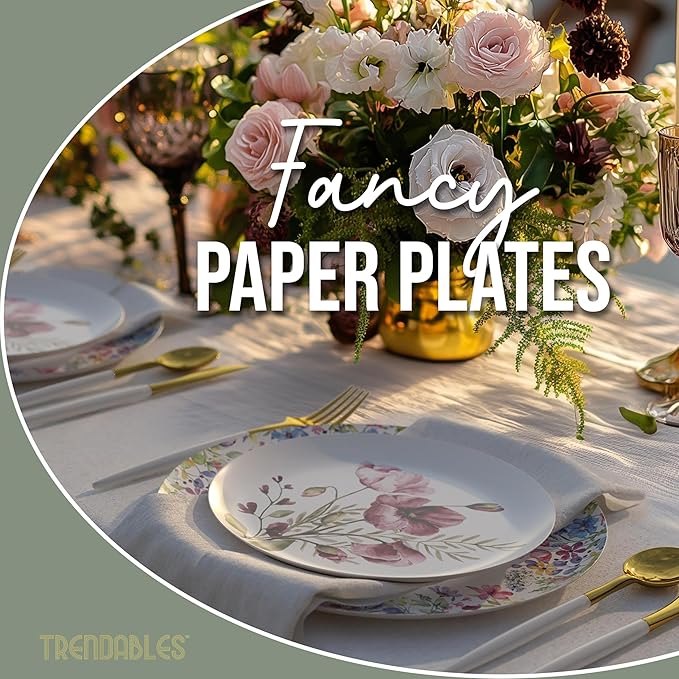Trendables Heavy Duty Paper Plates Set - Image 8