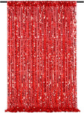 Red Big Payette Sequin Backdrop 4ftx8ft Glitter Drapes Panels Home Party Cake by Fanqisi