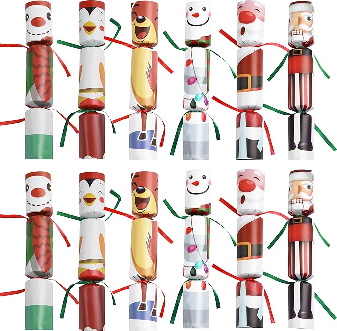 12 Pack Christmas No-snap Party Table Favors, Christmas Themed Holiday Supplies by Darnassus