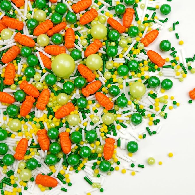 Green Sprinkles for Cake Decorating, Edible Spring Sugar Carrots, Sprinkles for by Joyvitas