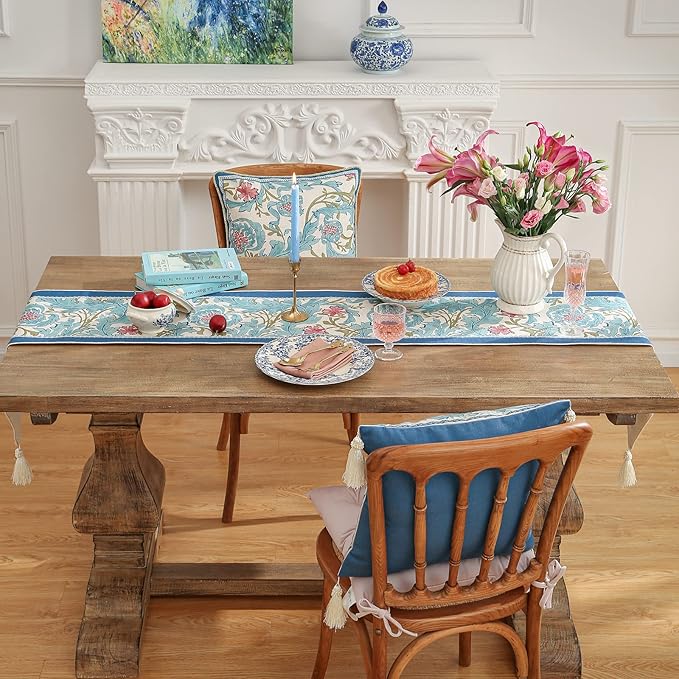 patdrea Linen Leopard Animal Table Runner Farmhouse - Image 9